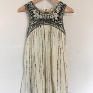 Free People Southwestern Bib Open Back Mini Dress